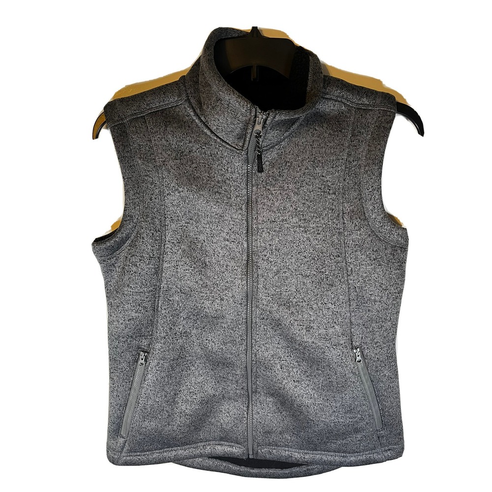 Ascend‎ Bass Pro Women's Gray Knit Full Zip Vest Size Large